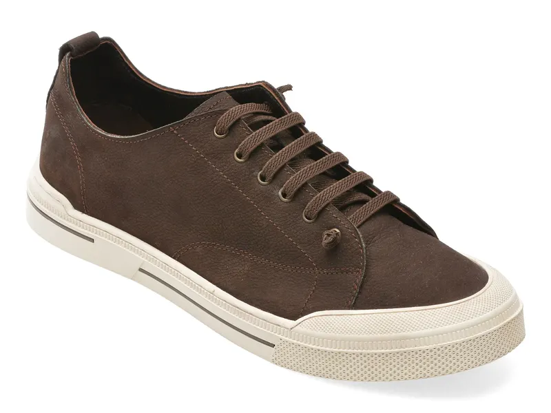 Pantofi sport maro, 26Y10, din nabuc