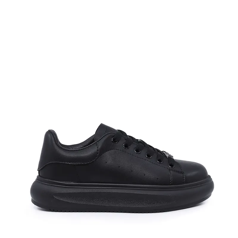 Sneakers copii negri din piele 3791mp319n