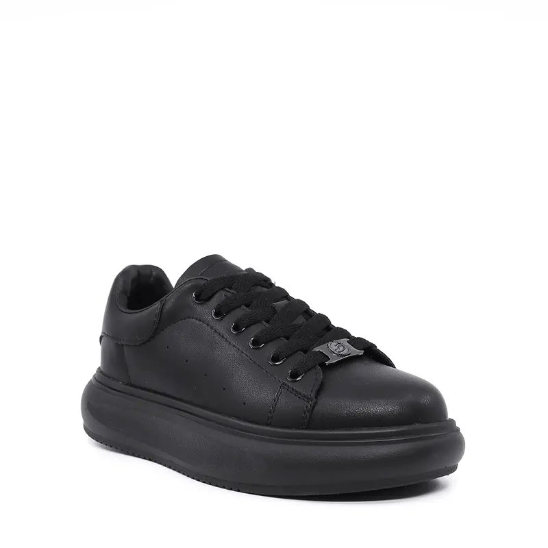 Sneakers copii negri din piele 3791mp319n — imaginea 2