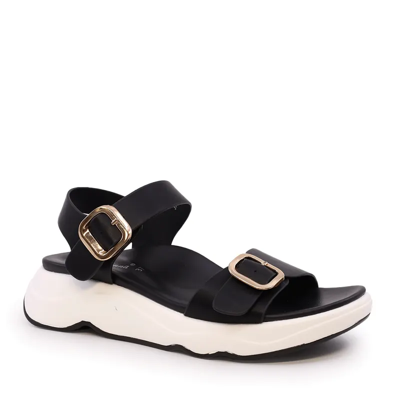 Sandale cu barete reglabile femei Solo Donna negre 2549DS9329N — imaginea 2