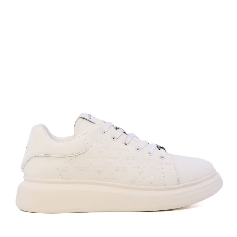 Sneakers bărbați Luca di Gioia albi din piele 3911BP853A
