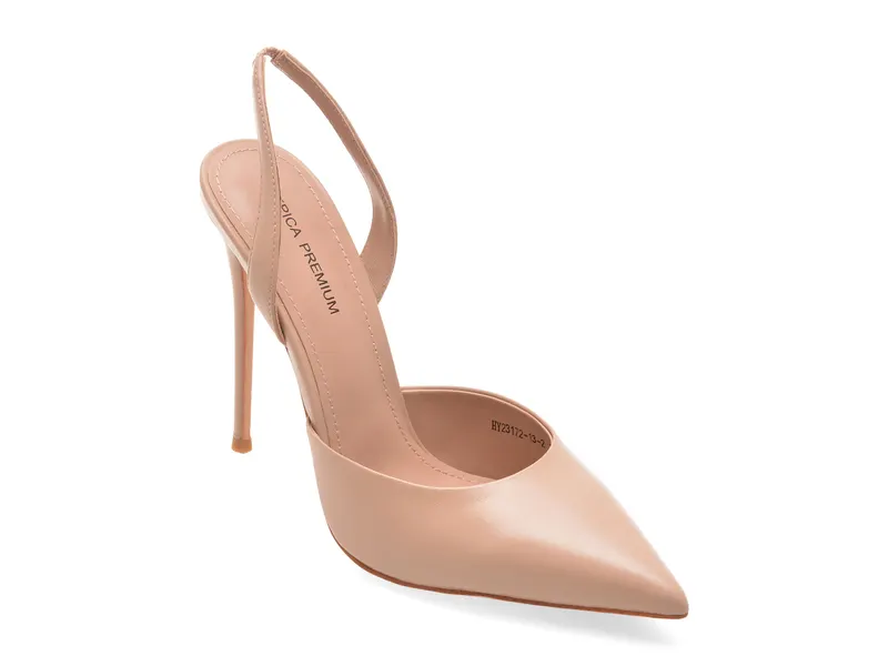 Pantofi eleganti EPICA PREMIUM nude, 2317213, din piele naturala