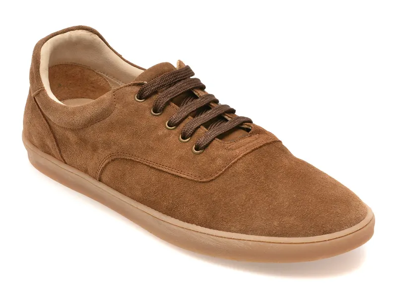 Pantofi sport RELAX maro, 8135, din piele intoarsa