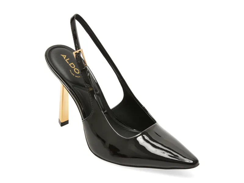 Pantofi eleganti ALDO negri, MARYSA 001, din piele ecologica lacuita
