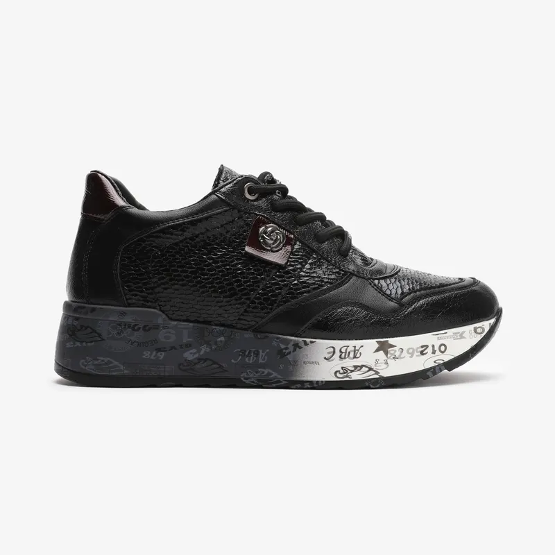 SNEAKERS dama din Piele Ecologica Lacuita cu model CRL0717