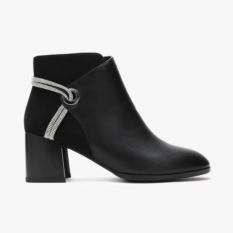 Botine dama din Piele Ecologica+Piele Ecologica Intoarsa CRL0662