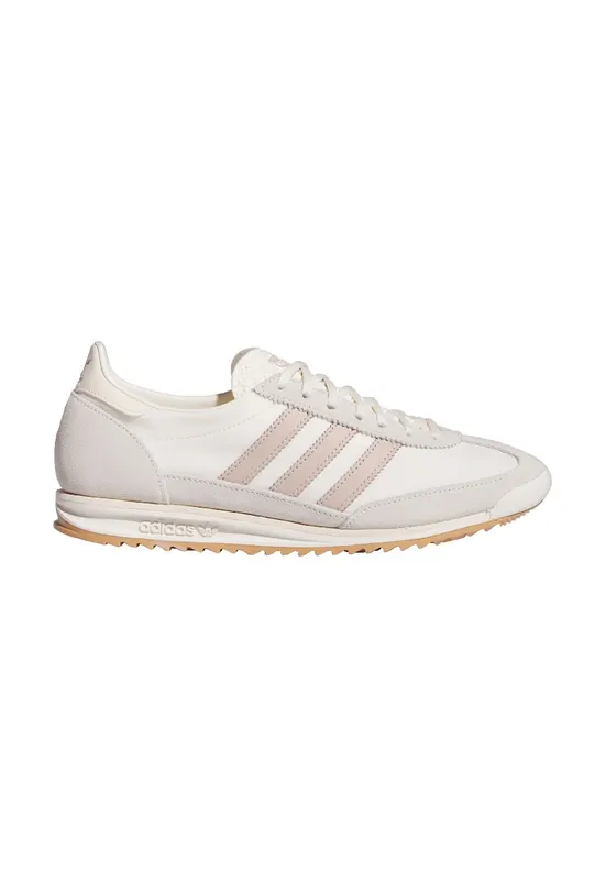 Pantofi sport SL 72 OG cu detalii din piele intoarsa - Alb fildes/Piersica