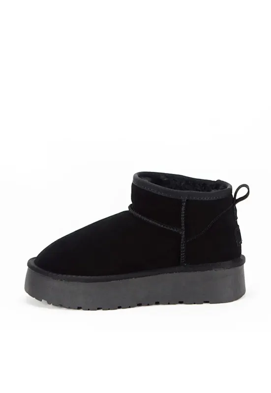 Ghete negre din piele naturala JB1924 118 13681 - Negru
