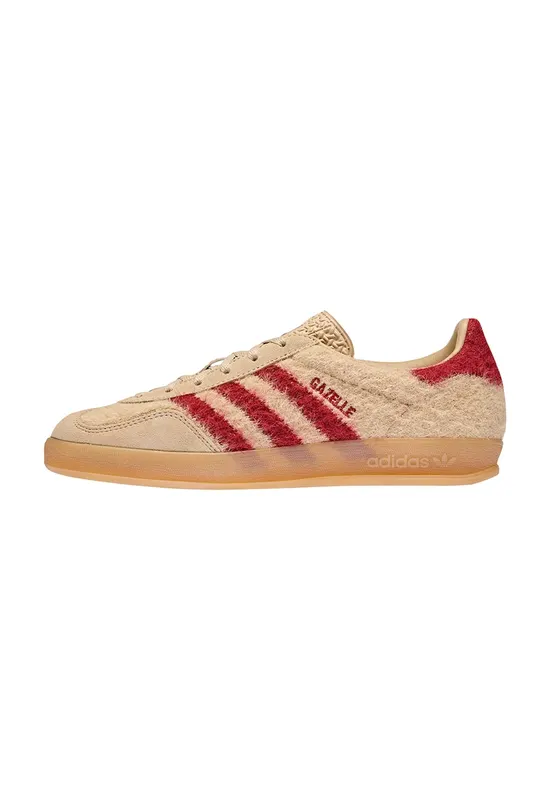 Pantofi sport low-cut cu garnituri din piele intoarsa Gazelle - Rosu/Bej