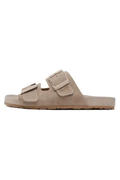 Slapi dama - TRAVELER NORDIC SANDALS W 1.9 - Piele naturala - Maro