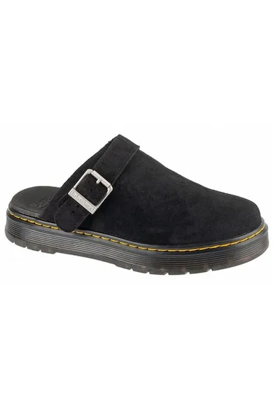 Slapi Brookline - piele intoarsa - negru