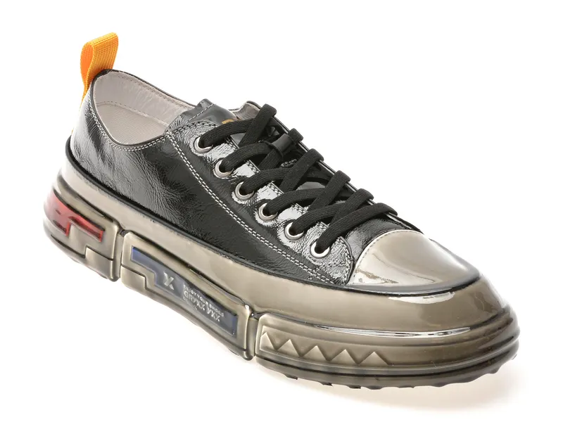 Pantofi sport negri, 9998, din piele naturala