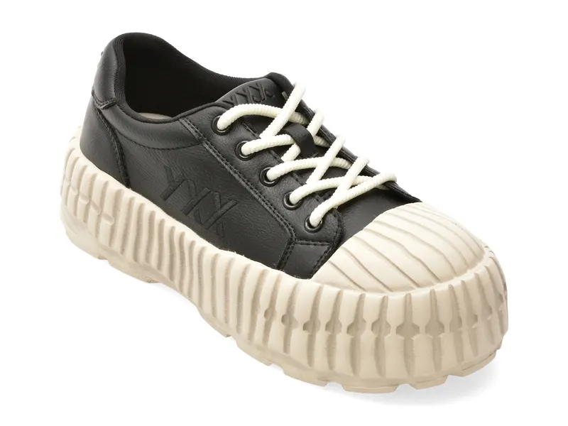 Pantofi sport negri, 31813, din piele naturala