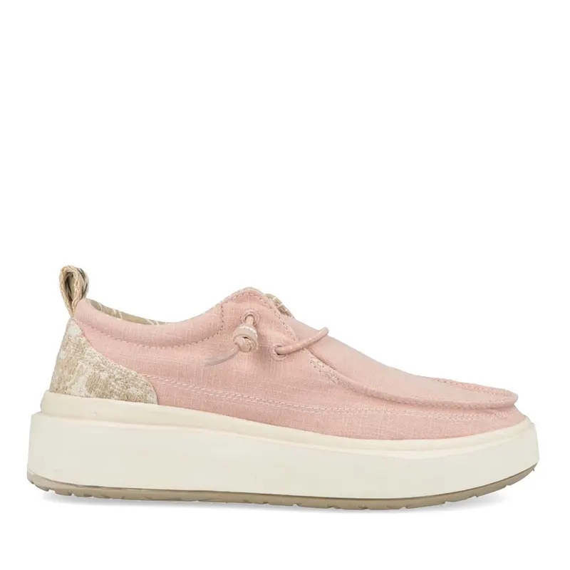 Mocasini ușori FEMEI Jeep Nature Wallabee roz din textil 3951DM61530RO