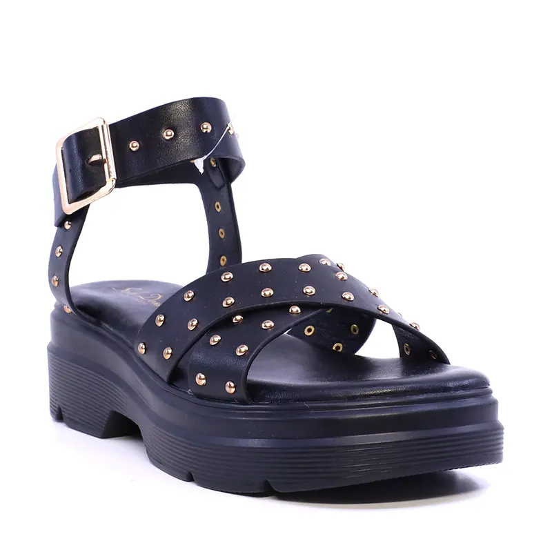 Sandale cu ținte femei Solo Donna negre 2741DS9941N — imaginea 2