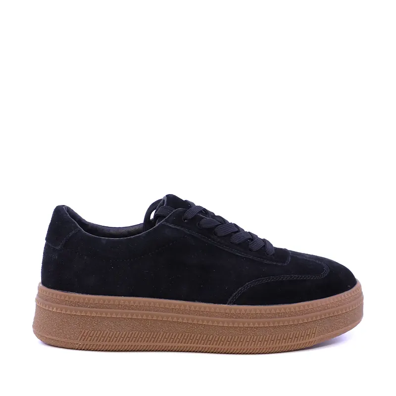 Sneakers femei Luca di Gioia negri din piele întoarsă 1572DP5904VN