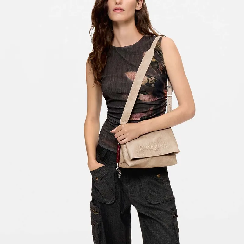 Poșetă crossbody femei DESIGUAL bej 2182POSSSAXP51BE — imaginea 2