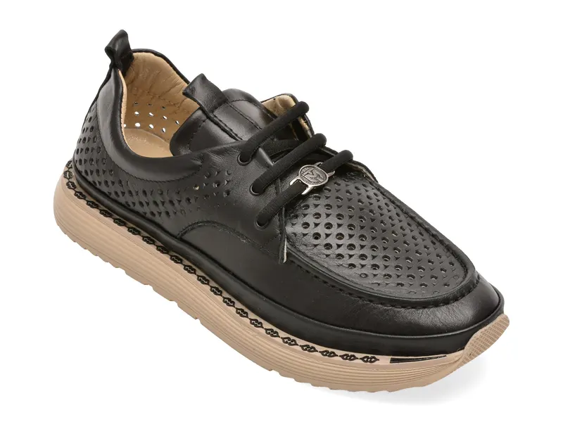 Pantofi GRYXX negri, 210YZ65, din piele naturala