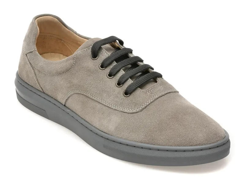 Pantofi sport RELAX gri, 81351, din piele intoarsa