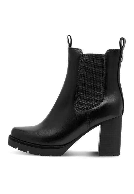 Botine din piele ecologica - Negru