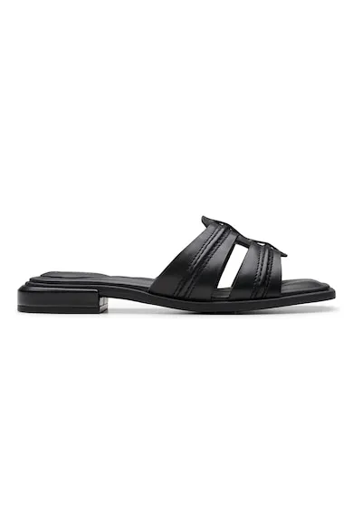 Papuci de piele Ariany - Negru