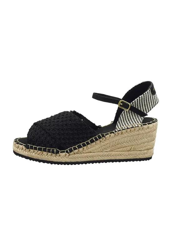 Espadrile wedge Luliza - Negru