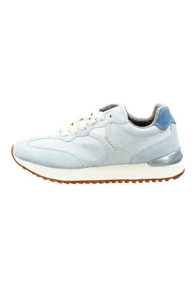Pantofi sport cu garnituri de piele intoarsa Bevinda - Albastru deschis/Argintiu