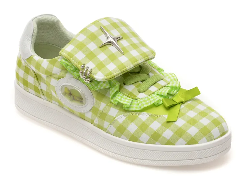 Pantofi sport verzi, QS925, din material textil