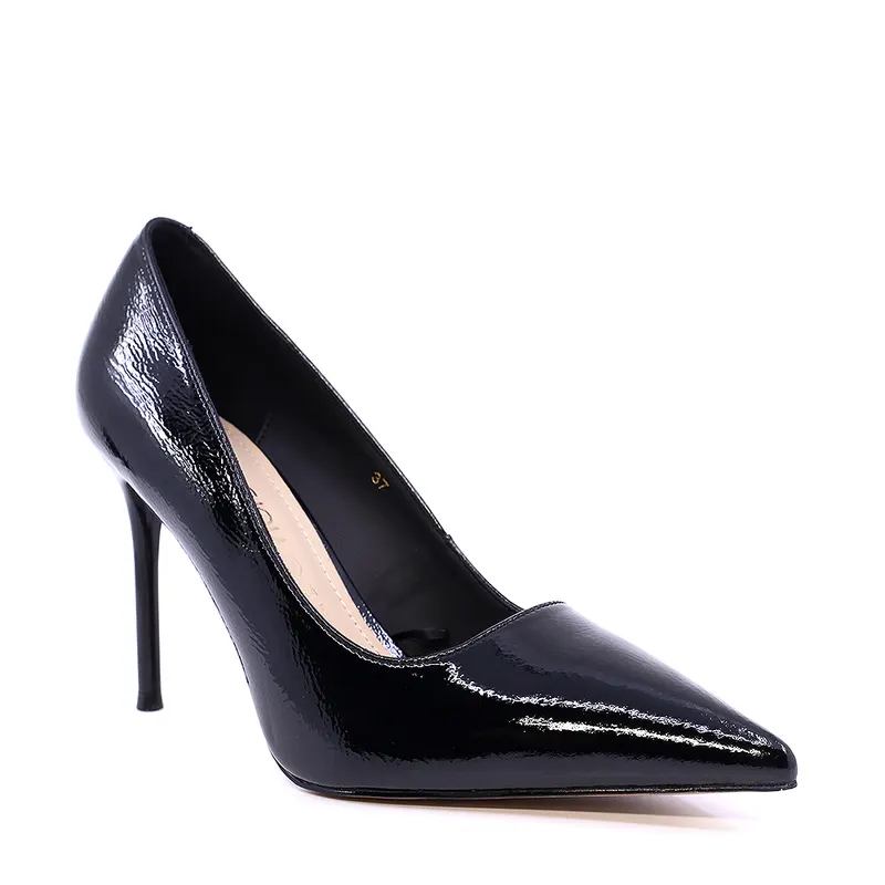Pantofi stiletto femei Luca di Gioia negri din piele lăcuită 1260DP7264LN — imaginea 2