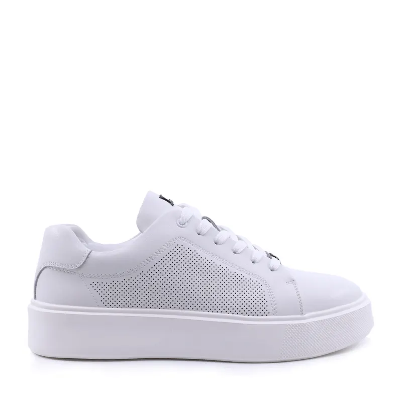 Sneakers ușori bărbați Luca di Gioia albi din piele 3911BP781A