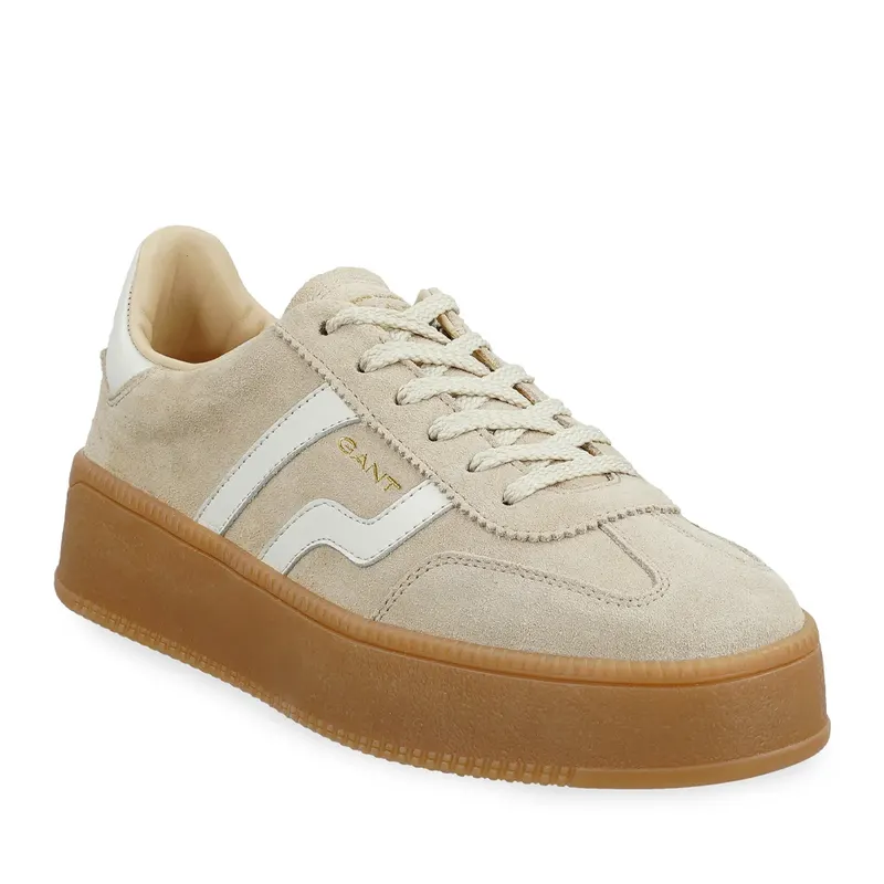 Sneakers femei Gant linia Cuzmani bej din piele întoarsă 1741DP533203VBE — imaginea 2