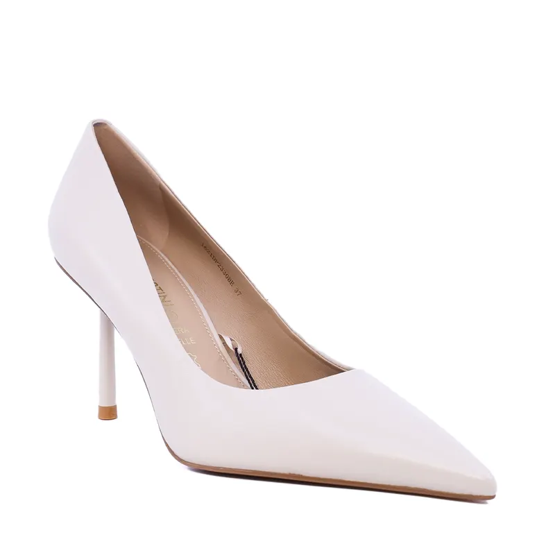 Pantofi stiletto femei Enzo Bertini bej din piele naturală 1621DP2330BE — imaginea 2