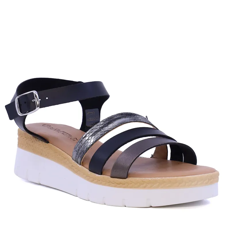 Sandale cu platformă femei negre 2611DS0006N — imaginea 2