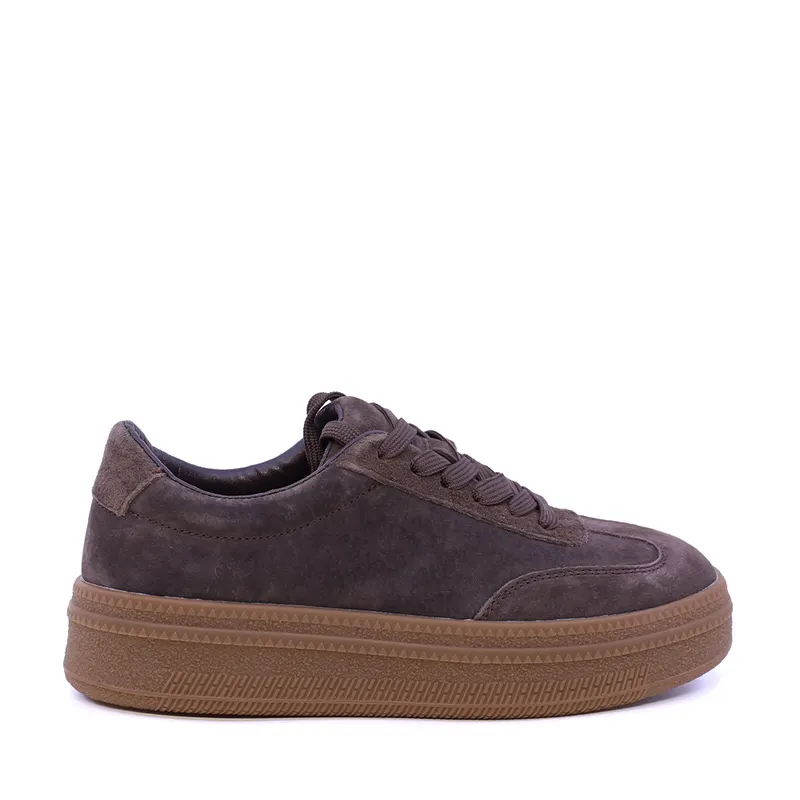 Sneakers femei Luca di Gioia maro din piele întoarsă 1572DP5904VM