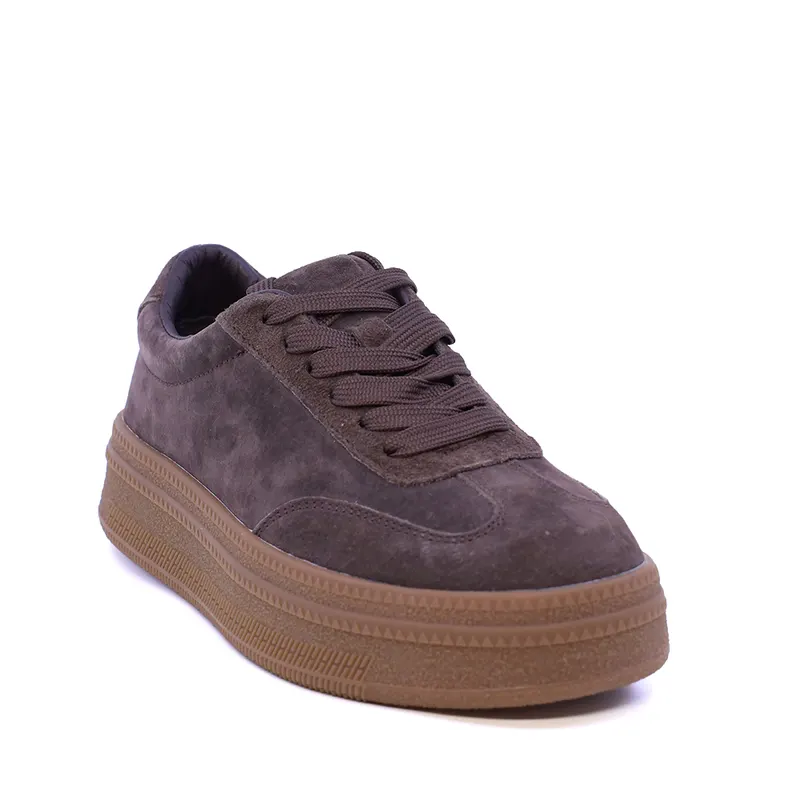 Sneakers femei Luca di Gioia maro din piele întoarsă 1572DP5904VM — imaginea 2