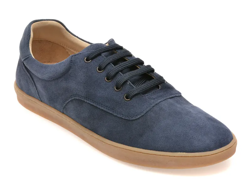 Pantofi sport RELAX bleumarin, 8135, din piele intoarsa