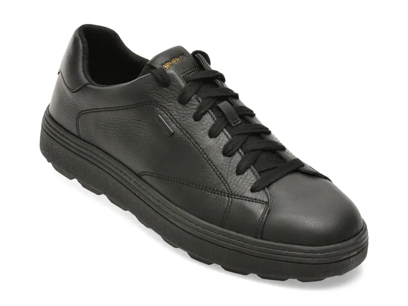 Pantofi sport GEOX negri, U56LUC, din piele naturala