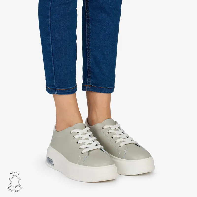 PANTOFI CASUAL Dama Piele Naturala CRL1054 Culoare: GRI