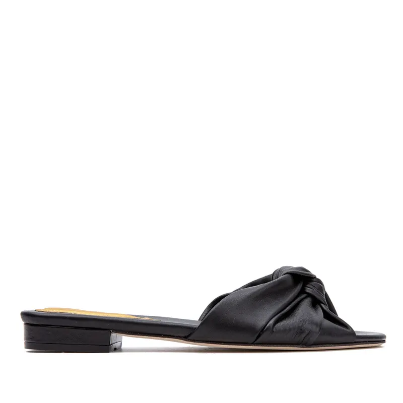 Papuci Sofia Piele Naturala, Negri - 36 / 8 cm - Subtire