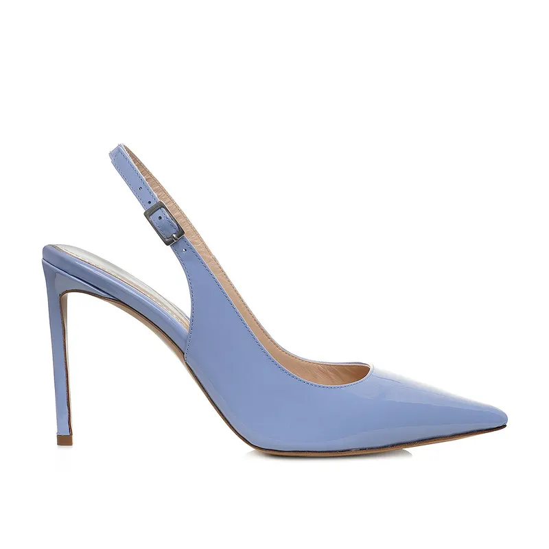 Pantofi Lavinia Piele Lacuita, Blue - Premium Collection
