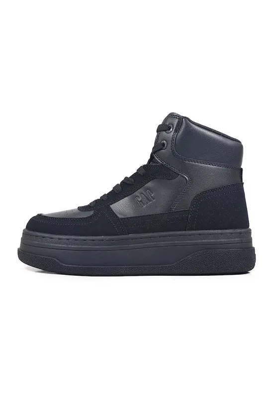Pantofi sport inalti cu segmente contrastante - Negru