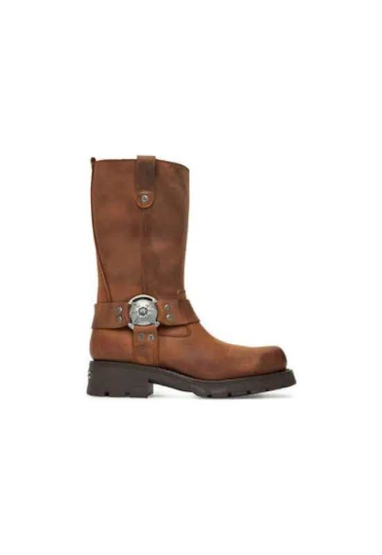 Ghete dama M-7610-C2 - Piele naturala - Maro - Maro
