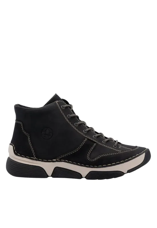 Ghete casual - dama - ANTISTRESS - 45906-00 negru - piele naturala