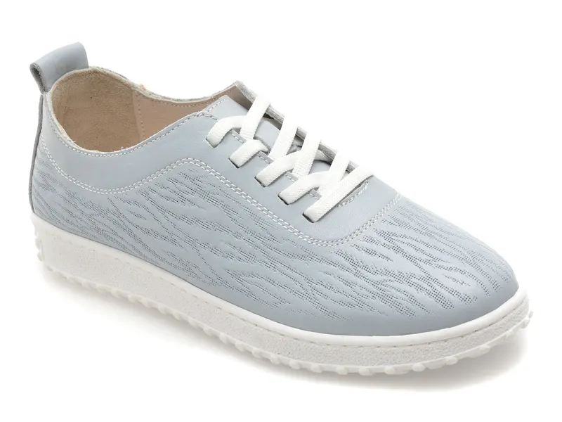 Pantofi albastri, CS672, din piele naturala