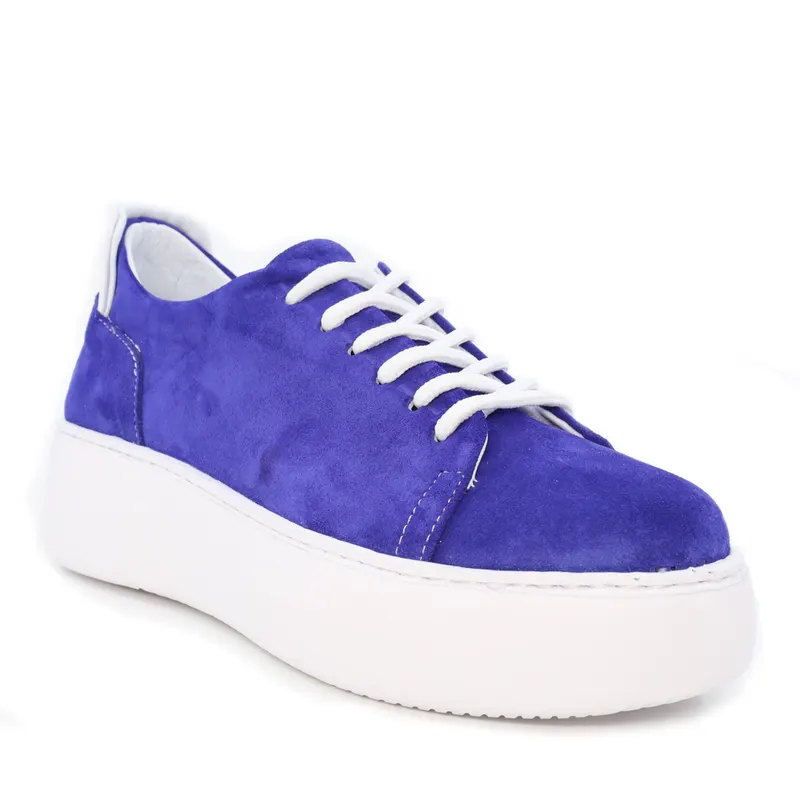 Pantofi femei albastri din piele întoarsă 2385DP1448VBL — imaginea 2