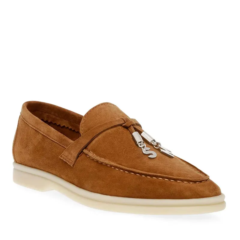 Pantofi tip loafer femei Steve Madden Portland cognac din piele întoarsă 1460DPPORTLANDVCO — imaginea 2