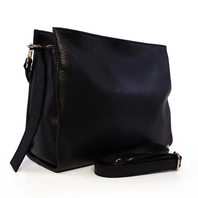 Poșetă satchel femei Enzo Bertini neagră din piele 154POSP3616N — imaginea 2
