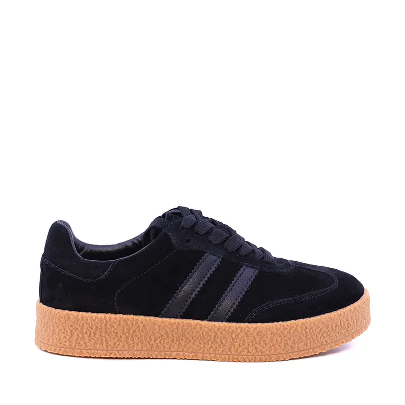 Sneakers femei Luca di Gioia negri din piele întoarsă 1572DP5902VN