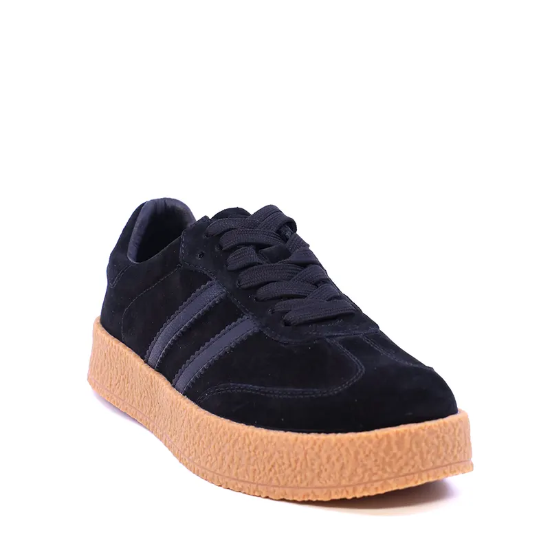 Sneakers femei Luca di Gioia negri din piele întoarsă 1572DP5902VN — imaginea 2