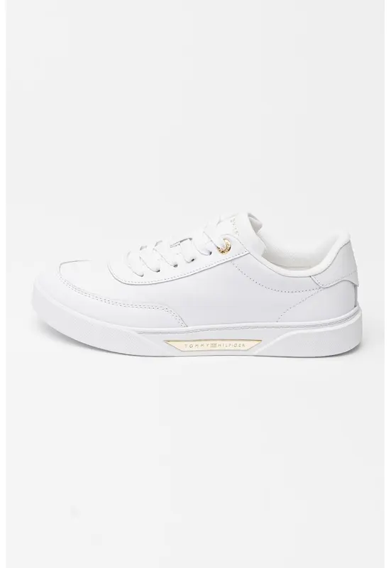 Pantofi sport din piele Essential Chic Court - Auriu/Alb optic